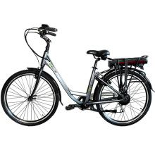 Customize color 26inch electric city bike 36V250W rear brushless geared motor with 36V8.8AH lithium battery